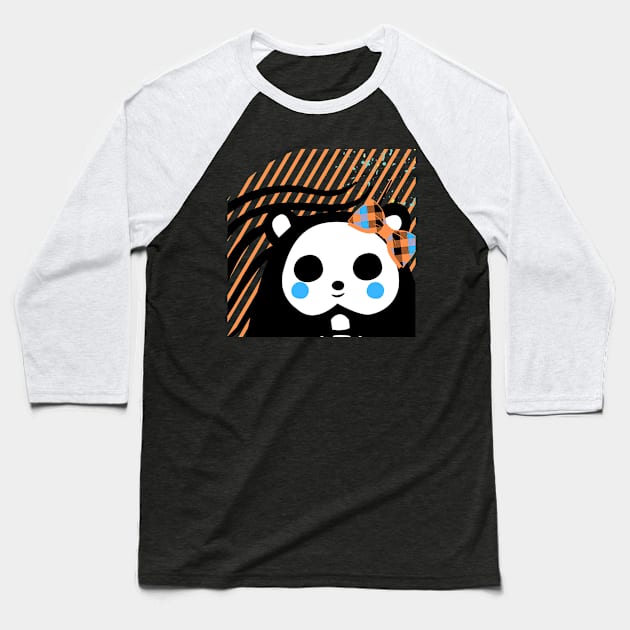 Halloween girl bear skeleton Baseball T-Shirt by Madame West